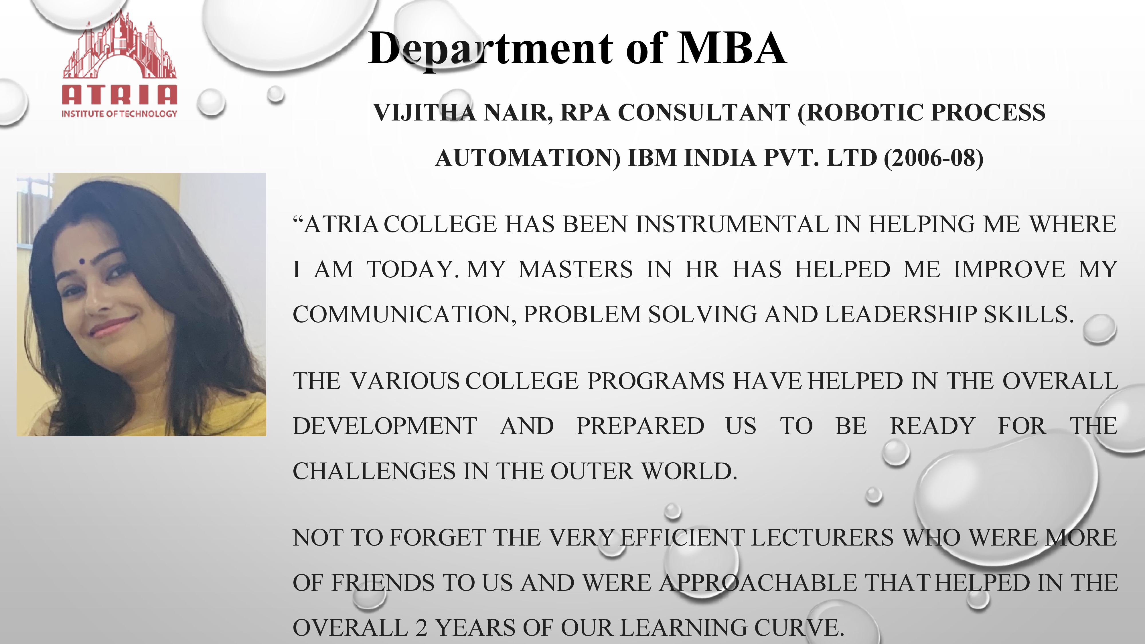 Alumni Testimonial